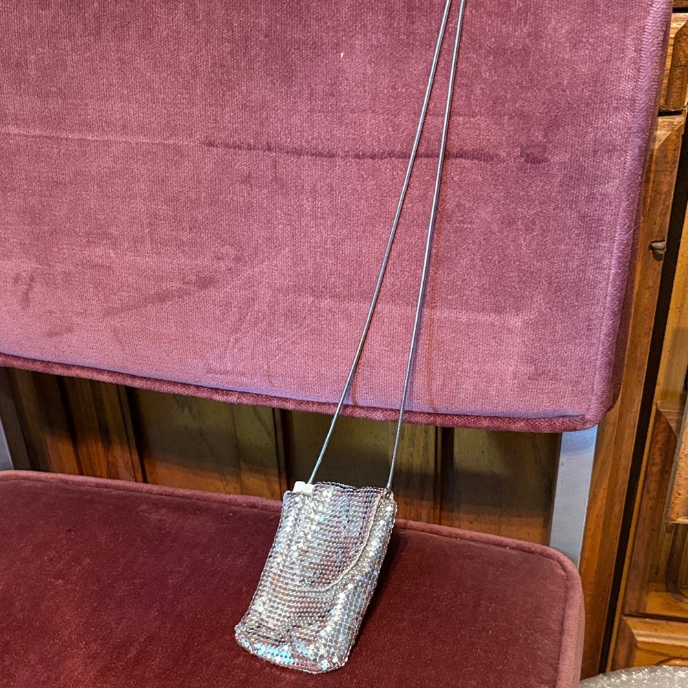 Silver Sequin Crossbody Bag